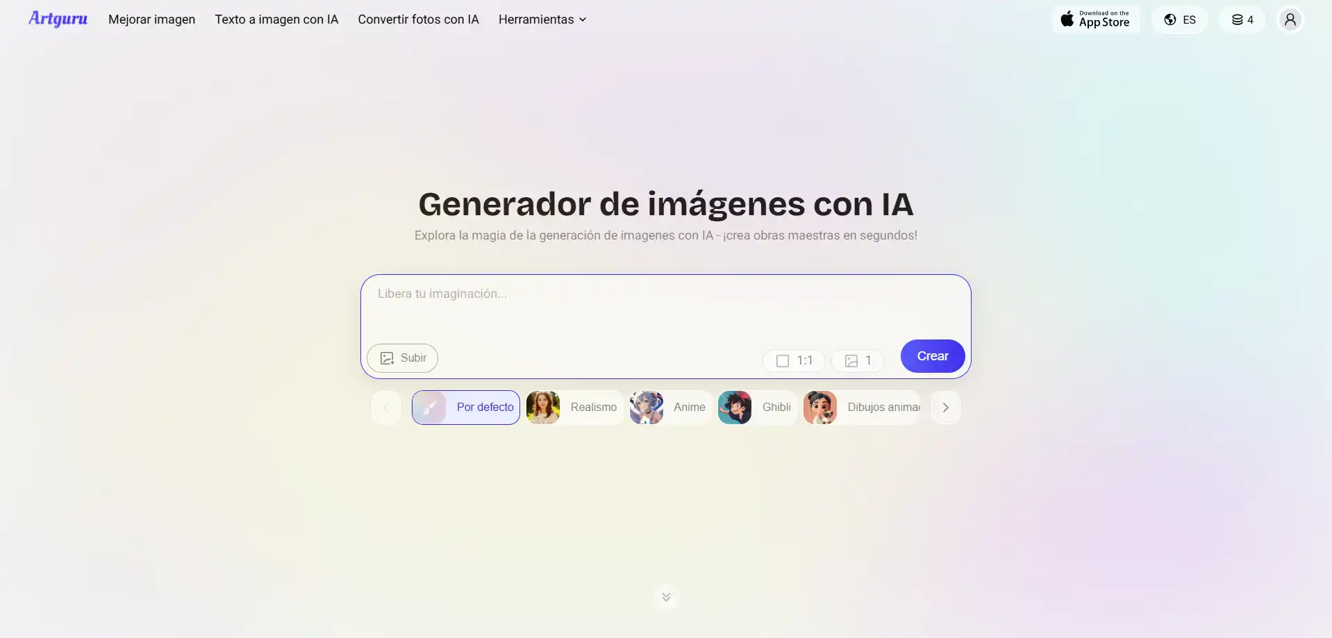 Captura de pantalla de Artguru