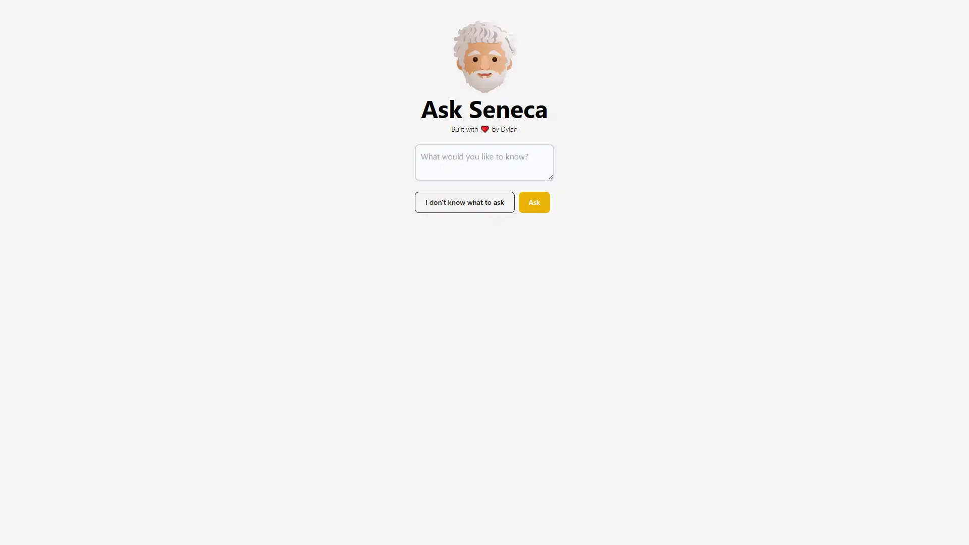 Captura de pantalla de Ask Seneca