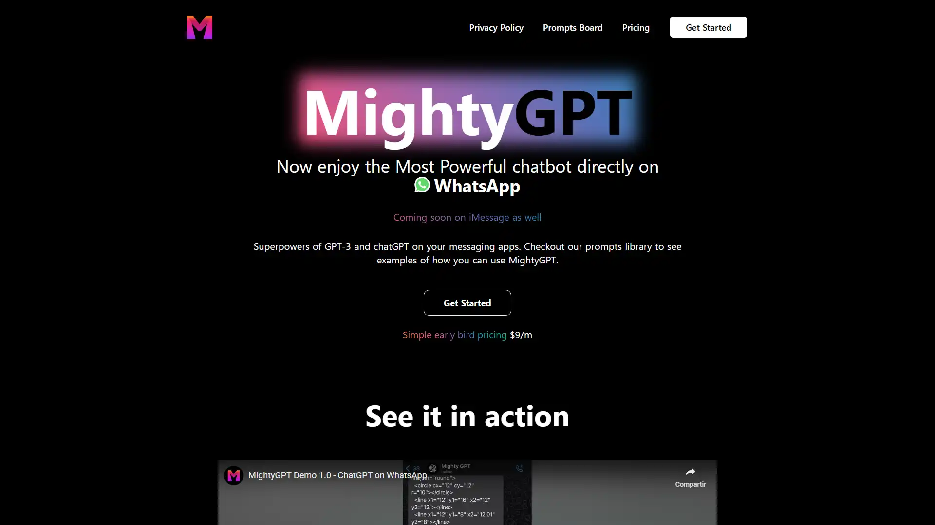 Captura de pantalla de MightyGPT