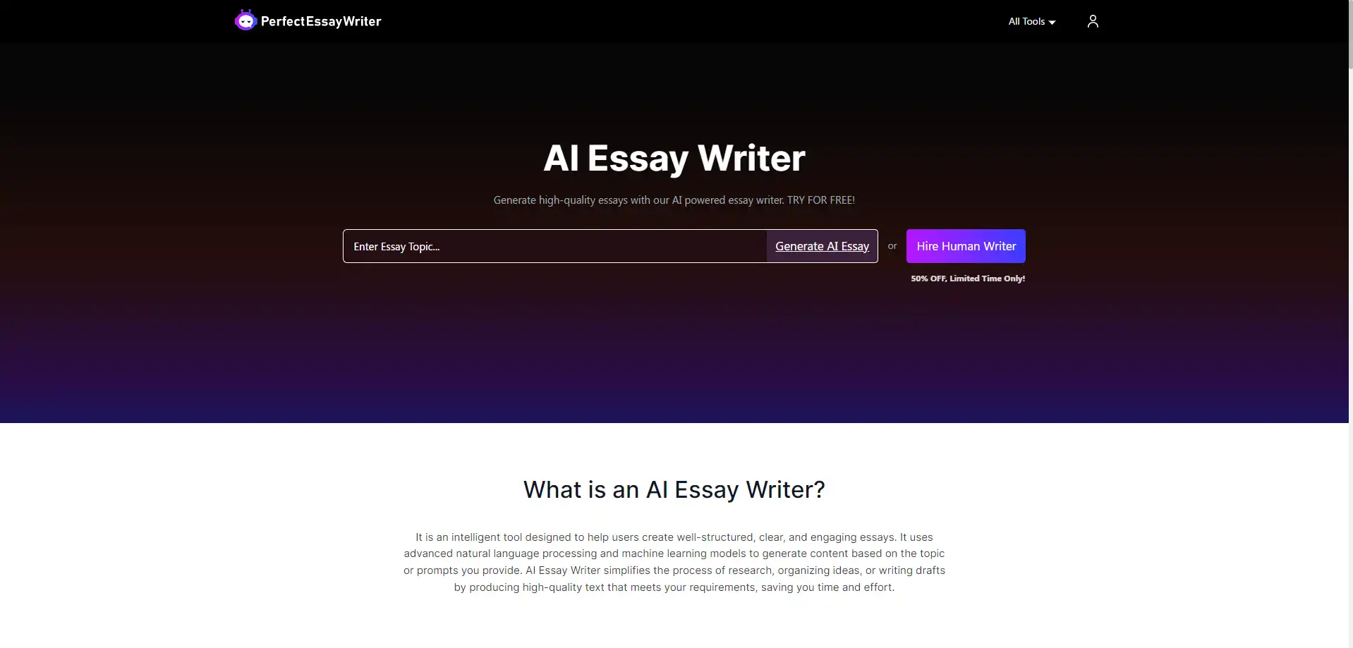 Captura de pantalla de Perfect Essay Writer