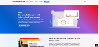 Captura de pantalla del sitio de Adobe Sensei