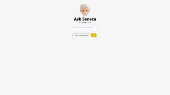 Captura de pantalla del sitio de Ask Seneca