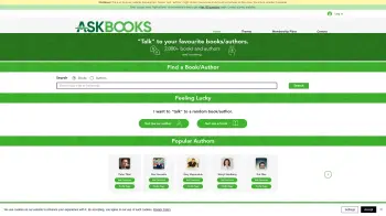 Captura de pantalla del sitio de AskBooks