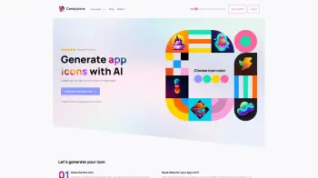 Captura de pantalla del sitio de CandyIcons