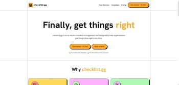 Captura de pantalla del sitio de Checklist.gg