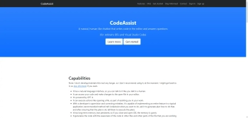 Captura de pantalla del sitio de CodeAssist