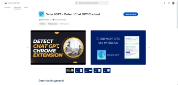 Captura de pantalla del sitio de Detect GPT