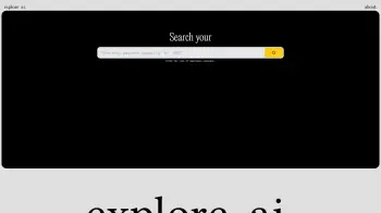 Captura de pantalla del sitio de Explore AI