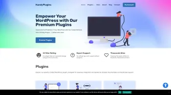 Captura de pantalla del sitio de HandyPlugins