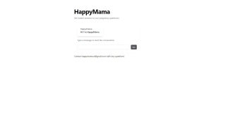 Captura de pantalla del sitio de Happy Mama