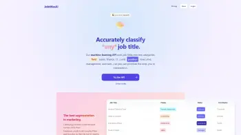 Captura de pantalla del sitio de JobtitlesAI