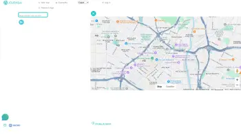 Captura de pantalla del sitio de Journeai
