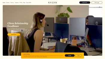 Captura de pantalla del sitio de Kaizan