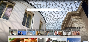 Captura de pantalla del sitio de Microsoft Bing