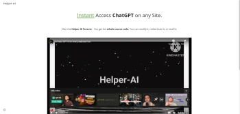 Captura de pantalla del sitio de New AI-Helper