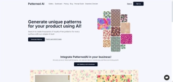 Captura de pantalla del sitio de Patterned AI