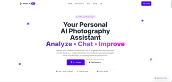 Captura de pantalla del sitio de Photor AI