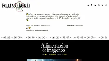 Captura de pantalla del sitio de Pollinations