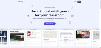 Captura de pantalla del sitio de To Teach AI