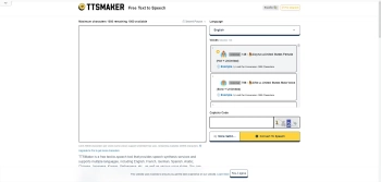 Captura de pantalla del sitio de TTSMaker