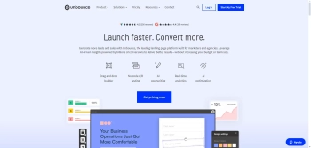 Captura de pantalla del sitio de Unbounce