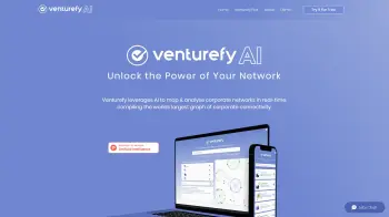 Captura de pantalla del sitio de Venturefy