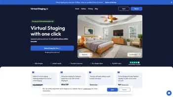 Captura de pantalla del sitio de VirtualStaging AI
